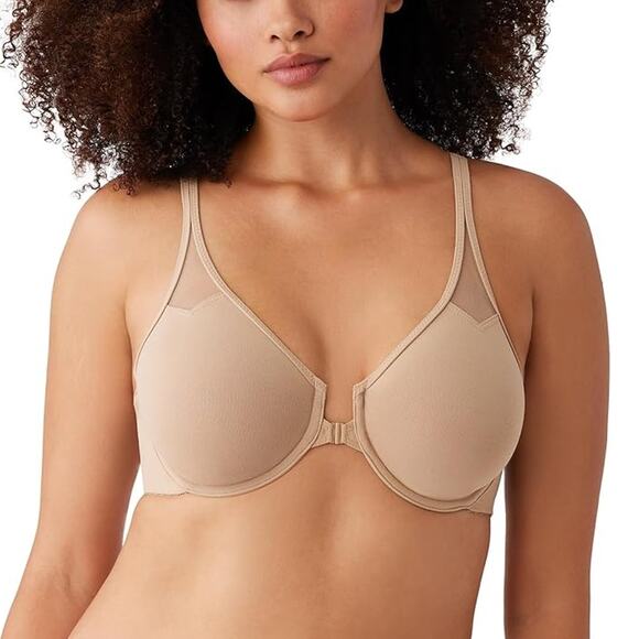 New Wacoal Women's 34DD Tan Toast Unlined Front Close Underwire Racerback Bra - Picture 1 of 4